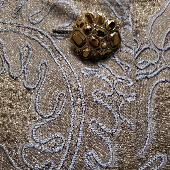 Saint John Couture Black and Blue Lace Jacket / Cape XL - Picture 6 of 8